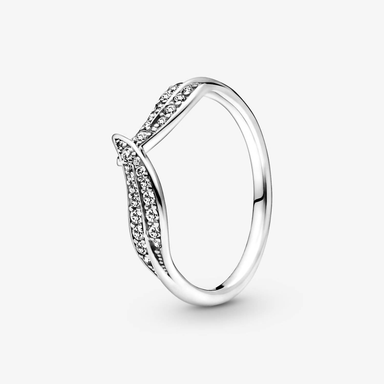 Pandora - Women's Sparkling Leaves Ring