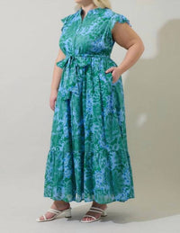 Sugarlips - Women's Tressa Floral Riah Button Down Maxi Dress