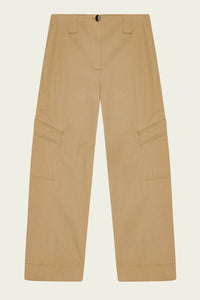Ganni - Herringbone Canvas Mid Waist Trousers