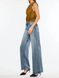 Kancan - Mid Rise Wide Leg Jeans