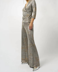 Joseph Ribkoff - Foiled Knit Wrap Top
