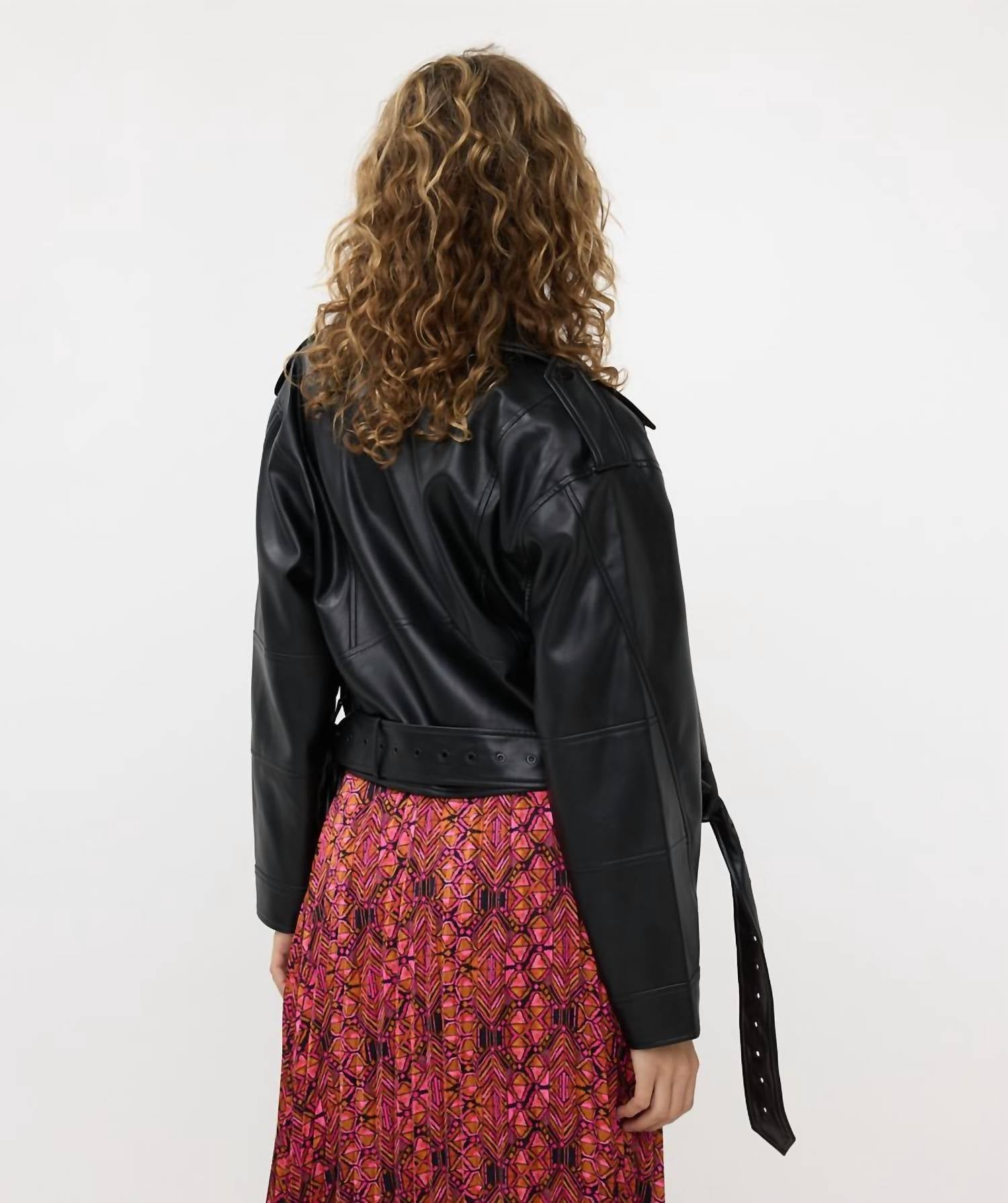 Esqualo - Biker Vegan Leather Jacket