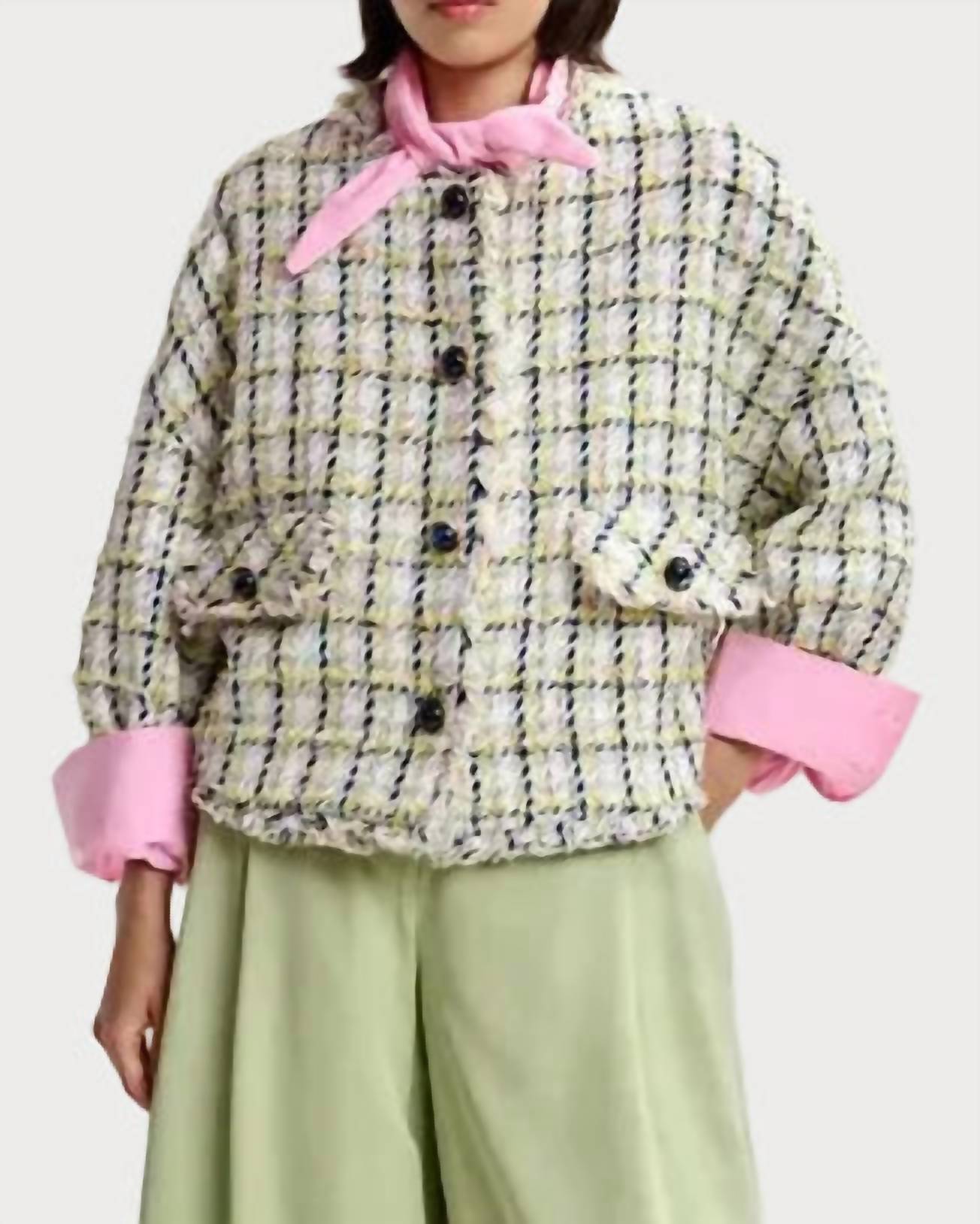 ESSENTIEL ANTWERP Jayden Jacket in basil smash - women's jacket