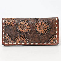 Ohlay - Women's Hand-tooled Leather Western Floral Wallet