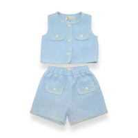Doe A Dear - Kid's Tweed Vest Set