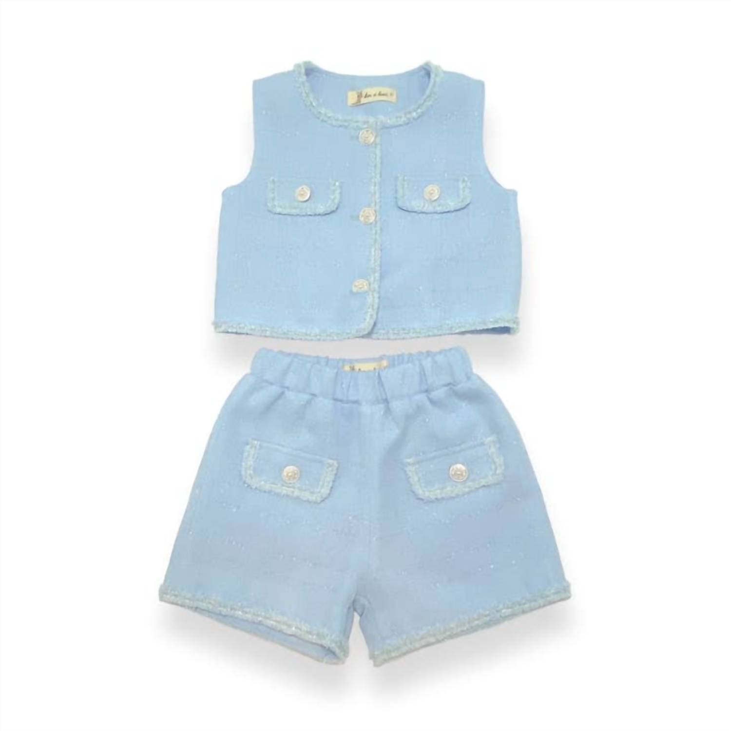 Doe A Dear - Kid's Tweed Vest Set