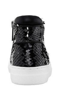 Nina Women's Caroleen Reversible High Top Sneaker in black flip sequin - women's sneaker - view 4