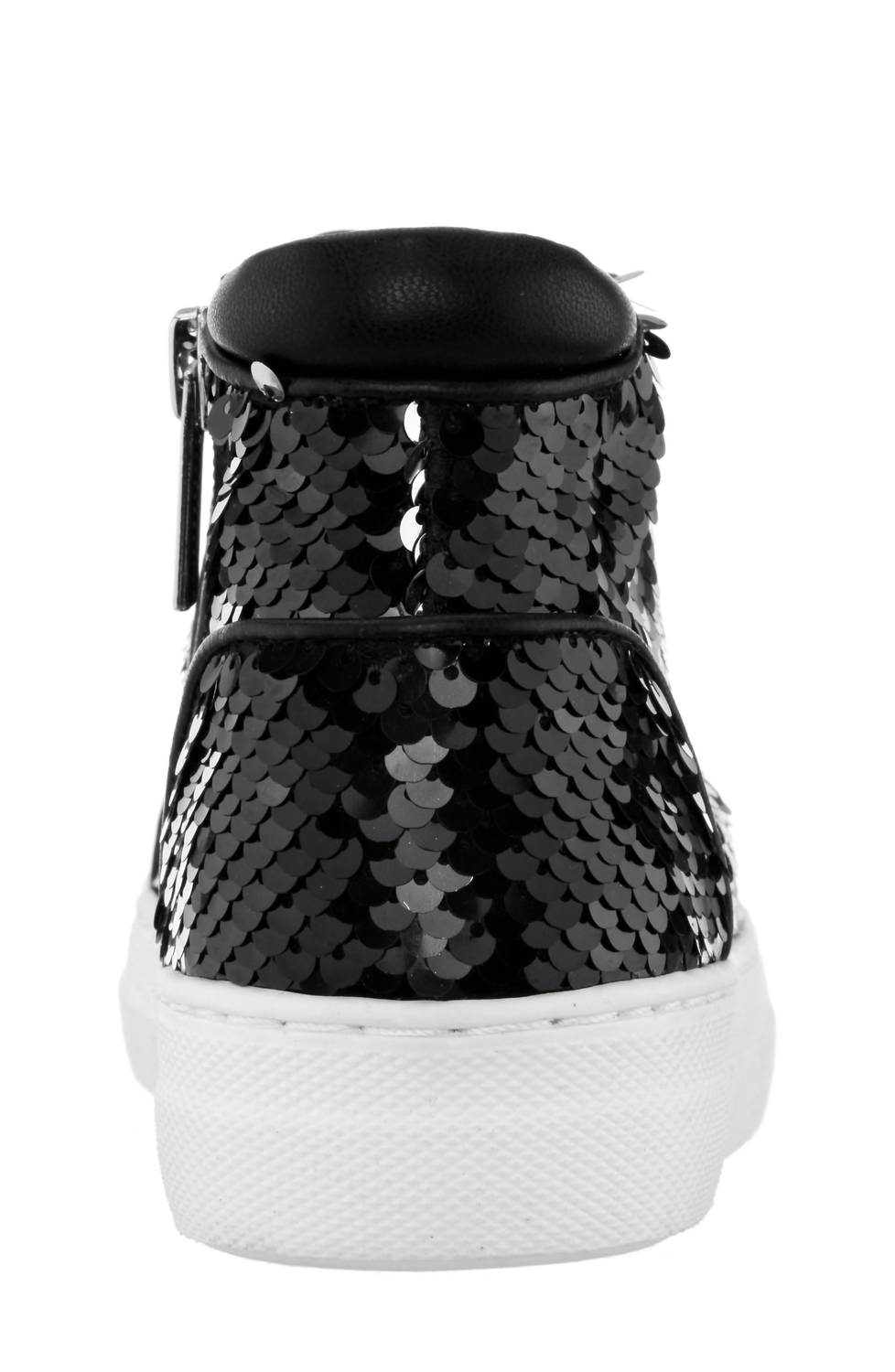 Nina Women's Caroleen Reversible High Top Sneaker in black flip sequin - women's sneaker - view 4