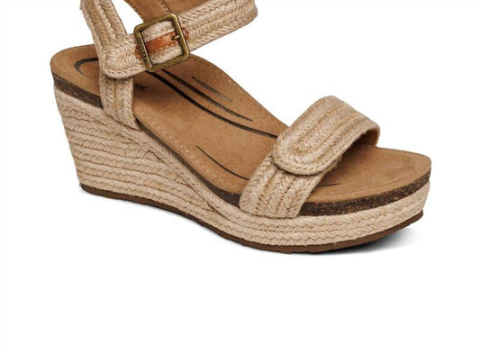 Aetrex - SYDNEY QUARTER STRAP ESPADRILLE WEDGE SANDAL