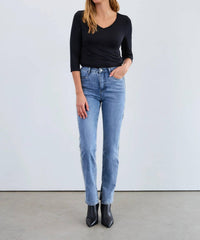 Fdj - Suzanne Fringe Side Slit Straight Jean
