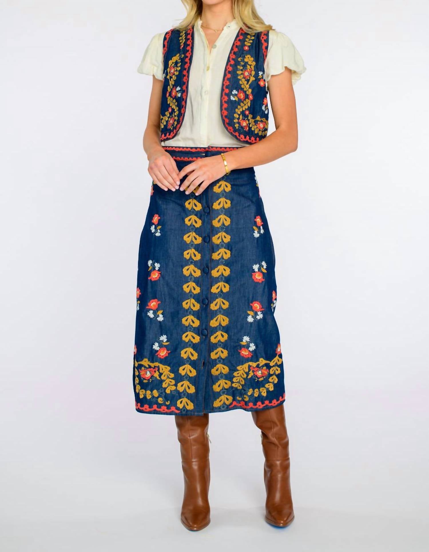 Elizabeth James The Label - Frannie Midi Skirt