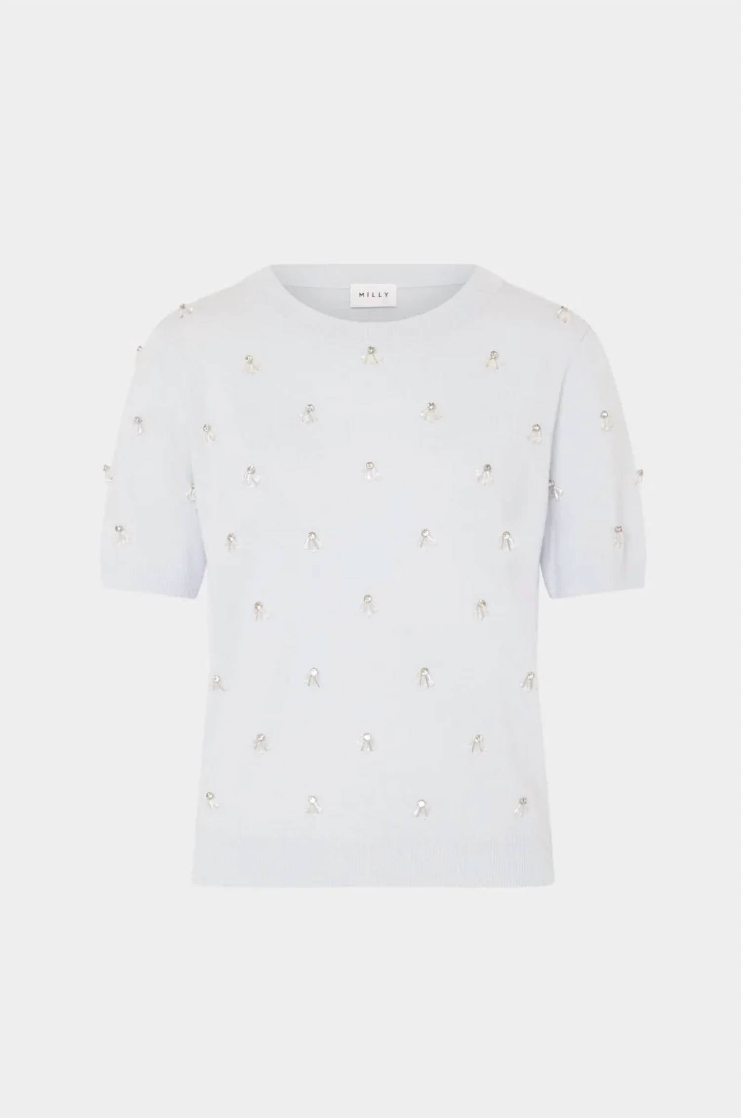 Milly - ROSALYN RHINESTONE EMBELLISHED SWEATER