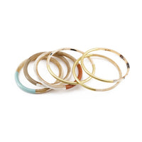 Sunshine Tienda - Women's Autumn Metallic Bangle Set