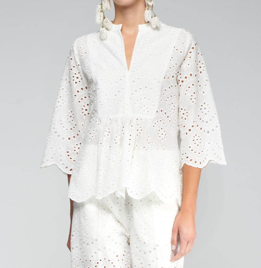 Vilagallo - Shirt Valerie Bordado Blanco Sangallo