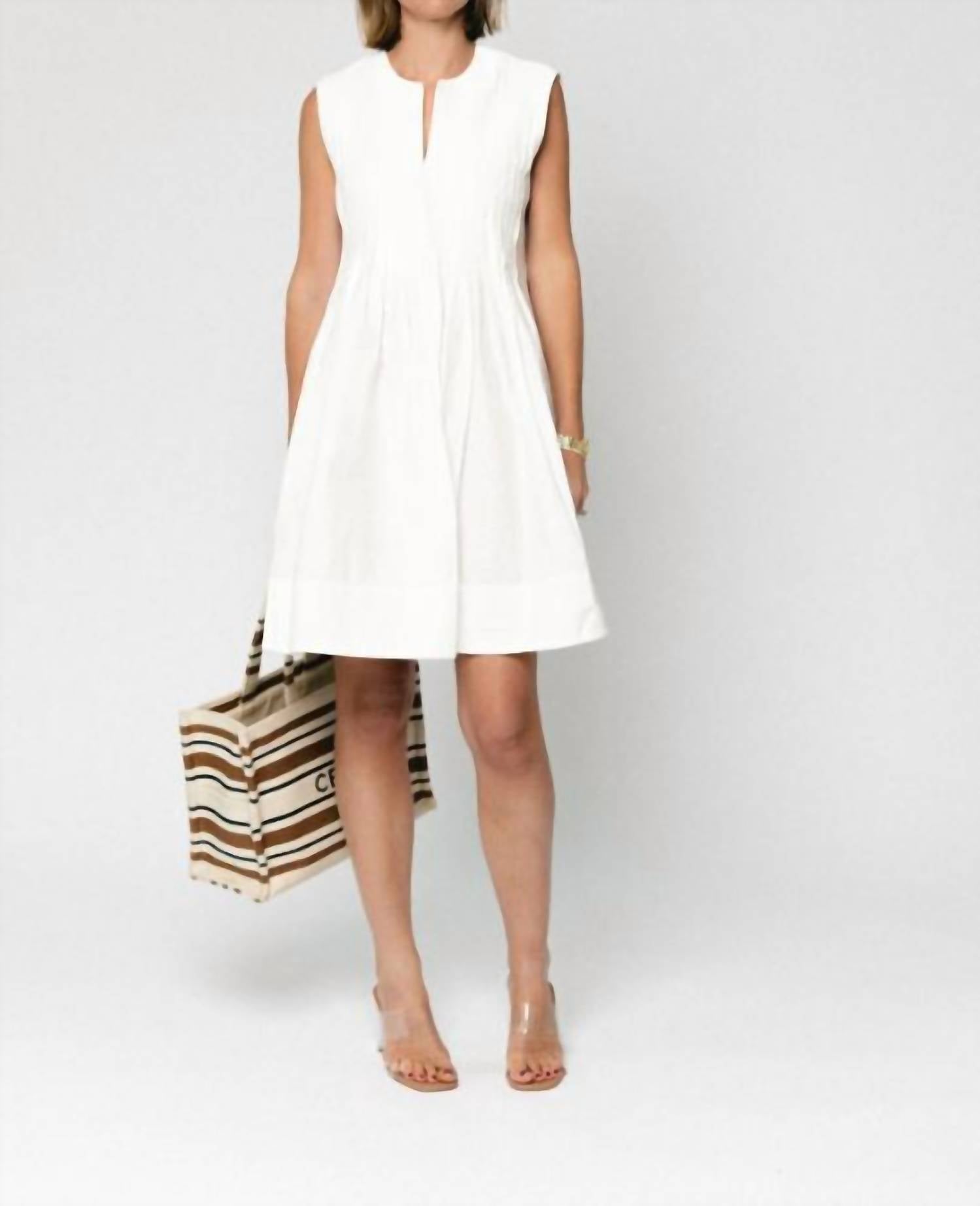 Suncoo - Conely Pleated Sleeveless Mini Dress