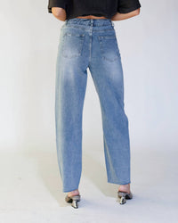 Sage The Label - Starry Night Glitter Embellished Wide-leg Jeans