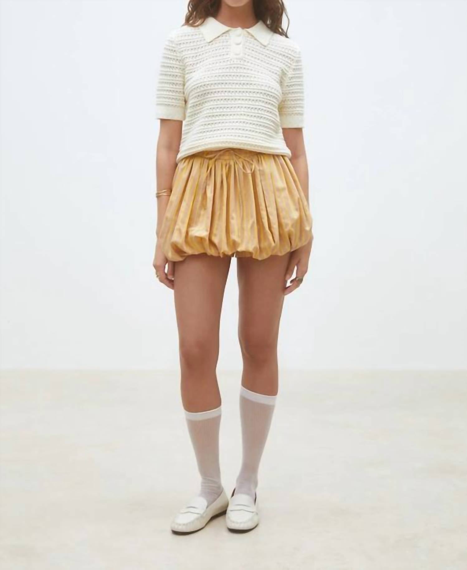 Suncoo - Praka Fancy Knit Polo Sweater