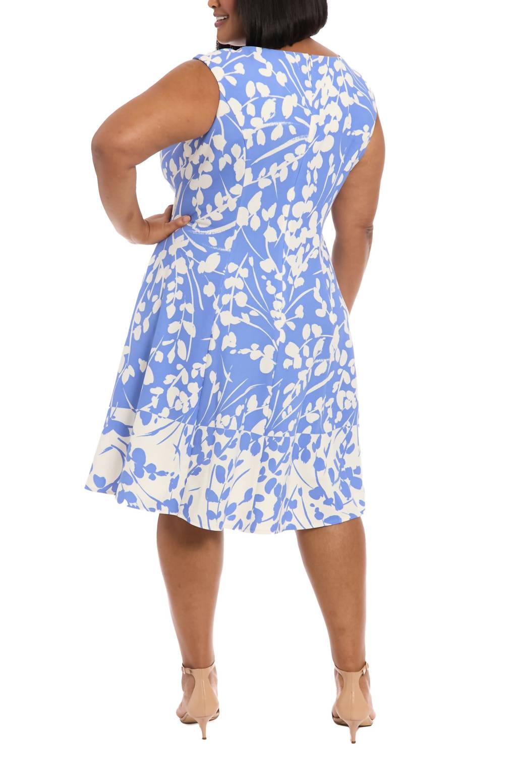 London Times - Floral Scuba Dress - Plus