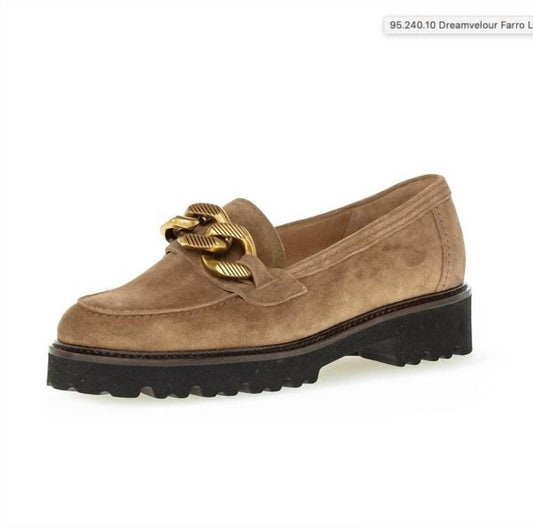 Gabor - Women's Suede Chain Loafer