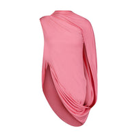 Marina Moscone - Asymmetric Draped Cape Top