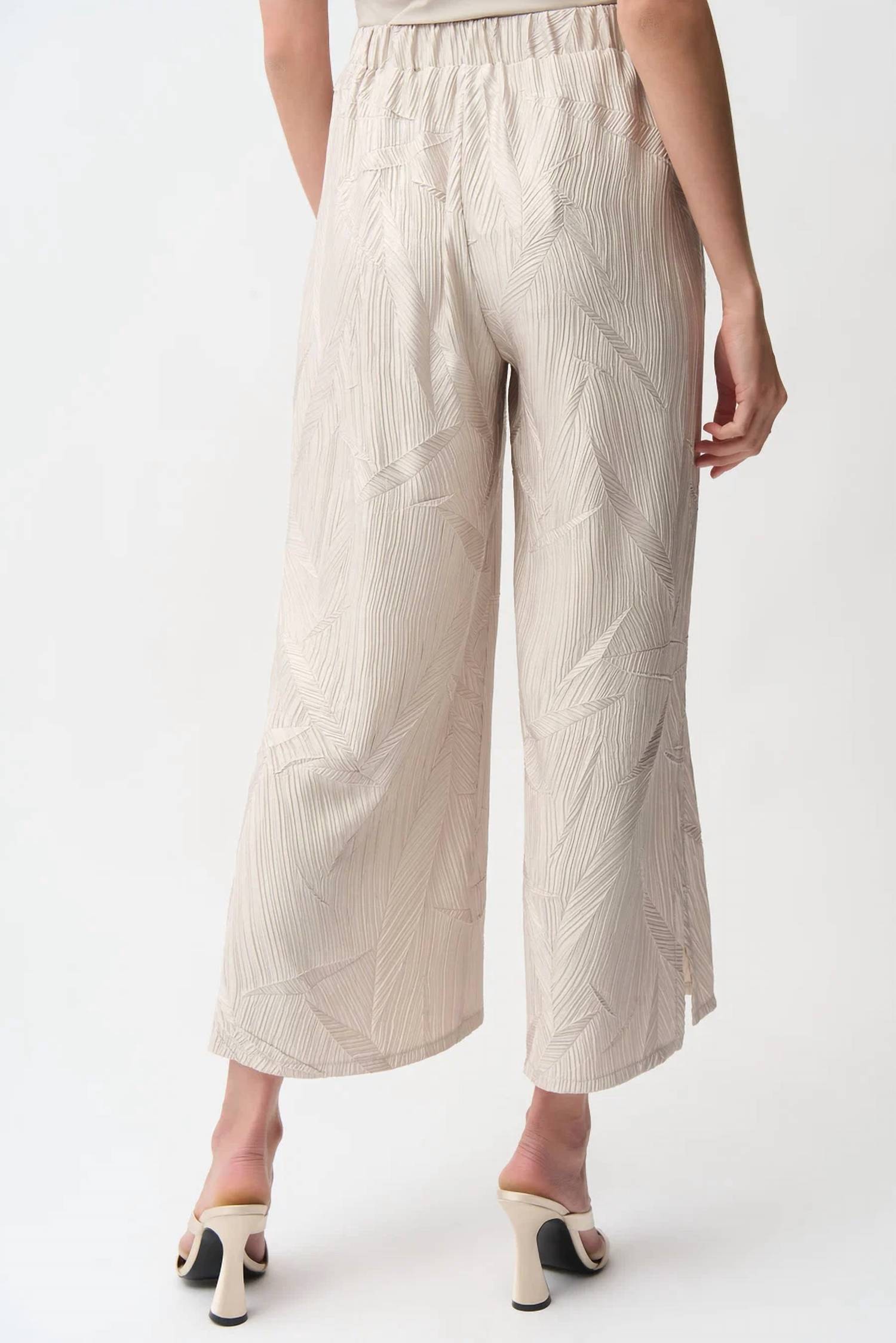 Joseph Ribkoff - Pleated Satin Pull-on Culotte Pants