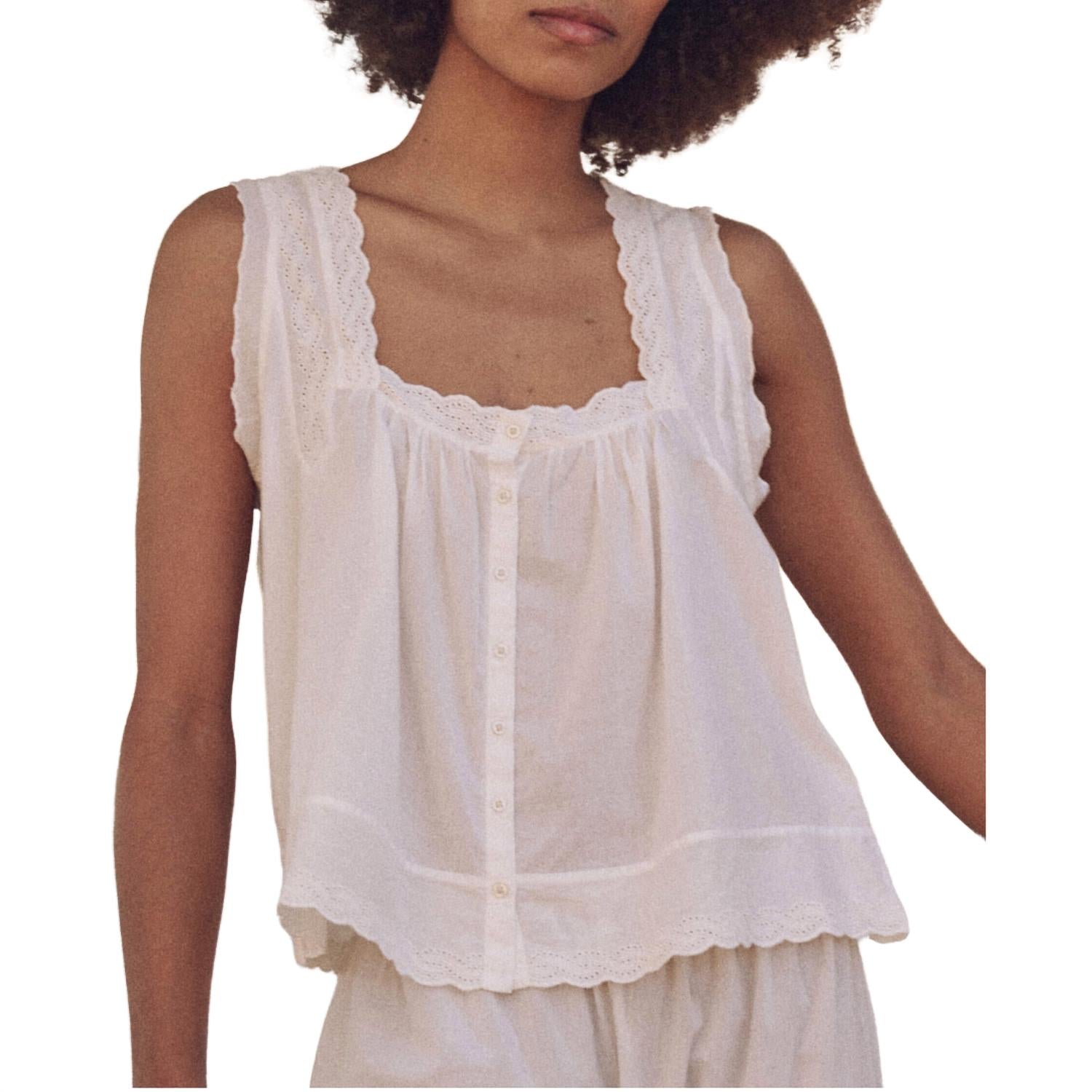 The Great. - Women's The Eyelet Tank Top