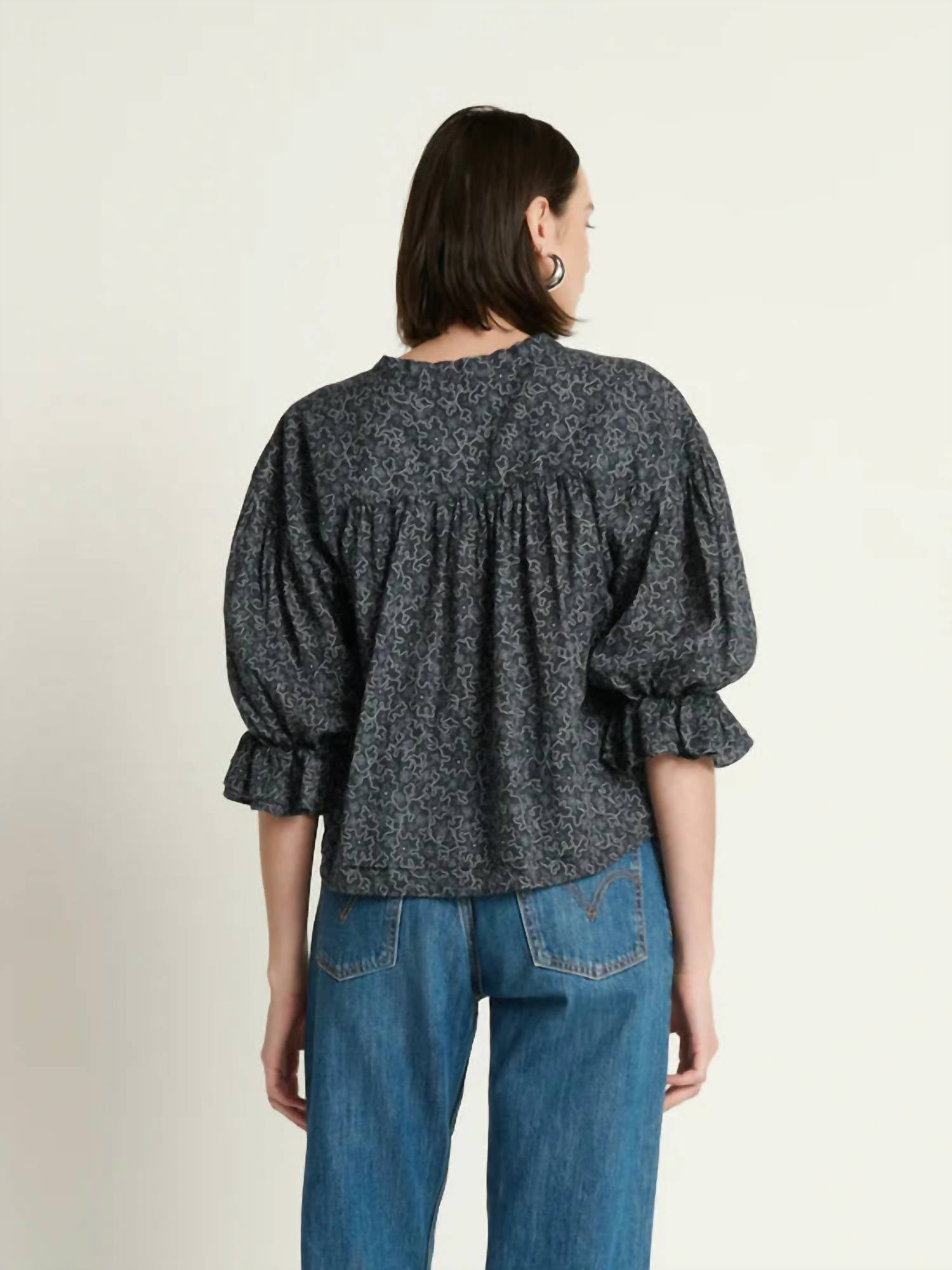 Nation LTD La Scarlet Pintuck Top in santa fe floral - women's blouse - alternate view
