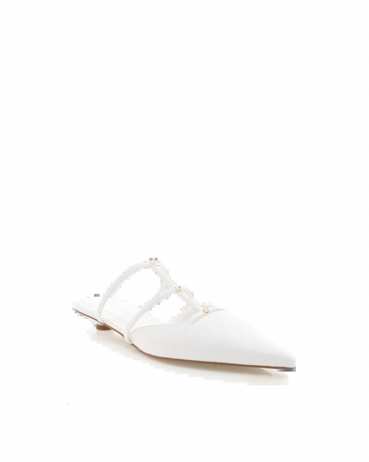 BiLLiNi Women Carver Pointed Toe Sandal in white - women's flats - detail view