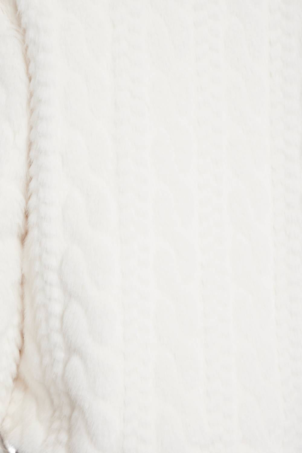 CIEBON Irini Cable Fur Jacket in ivory - women's jacket - view 4