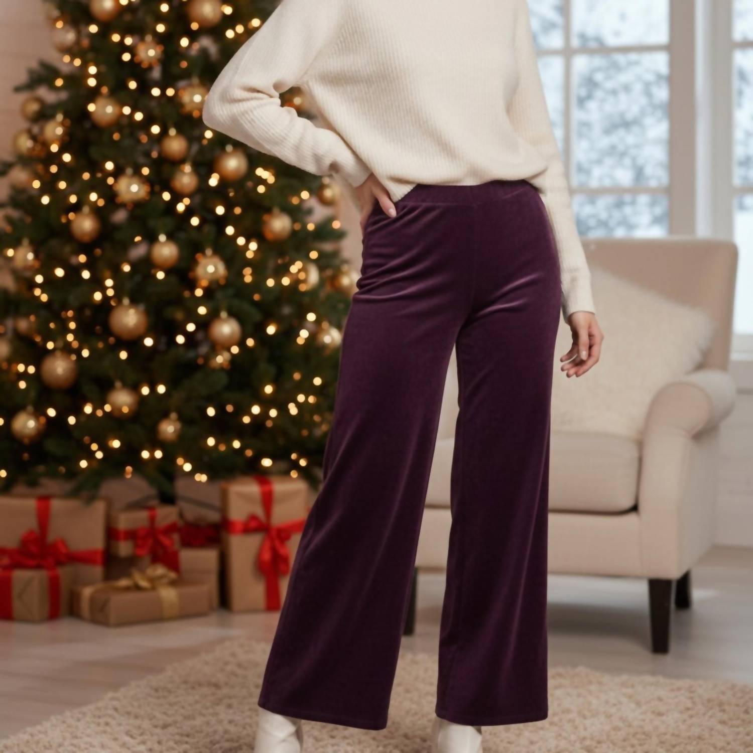 Vince Camuto - Velvet Wide Leg Pants