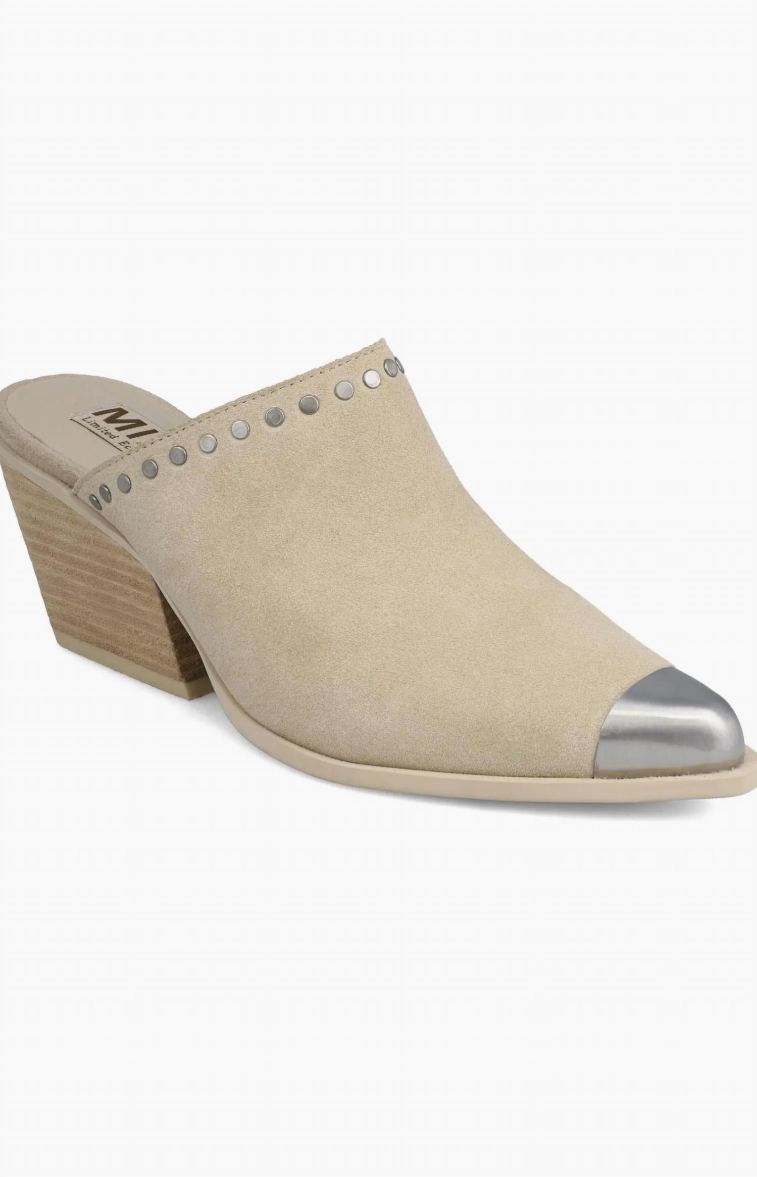 MIA Women's Dixi Heeled Mule in sand - women's shoe