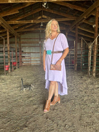 Lucky & Blessed Wild One Hi Lo Dress in lavender - women's dress - alternate view