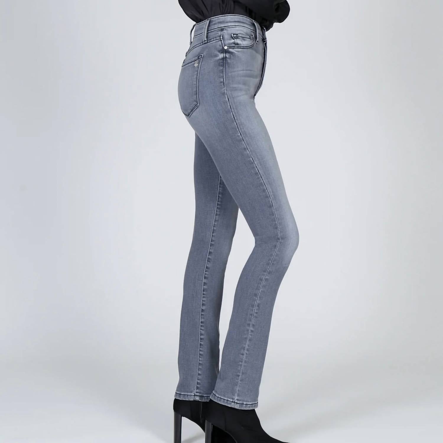 BLACK ORCHID Megan Slim Straight Jean in all night long - women's jeans - detail view