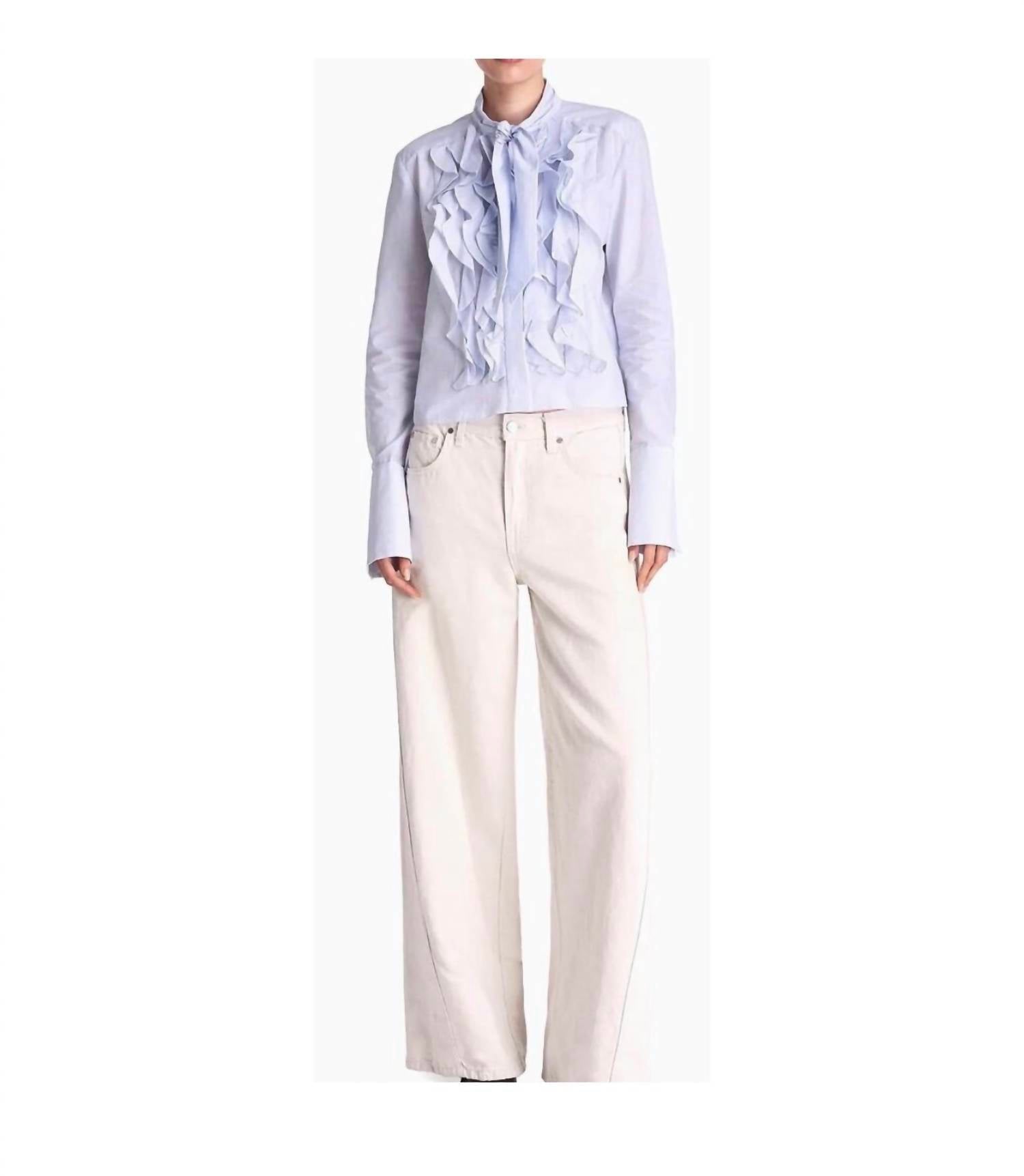 Twp - Patti Tie Neck Ruffle Shirt