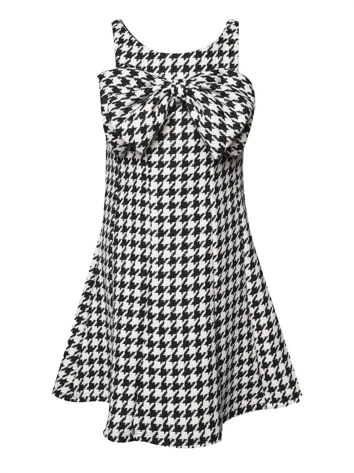 Hannah Banana - Girl's Houndstooth Bow Dress