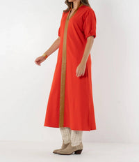 Emily McCarthy Poppy Maxi Valiant Dress in red - women's dress - alternate view
