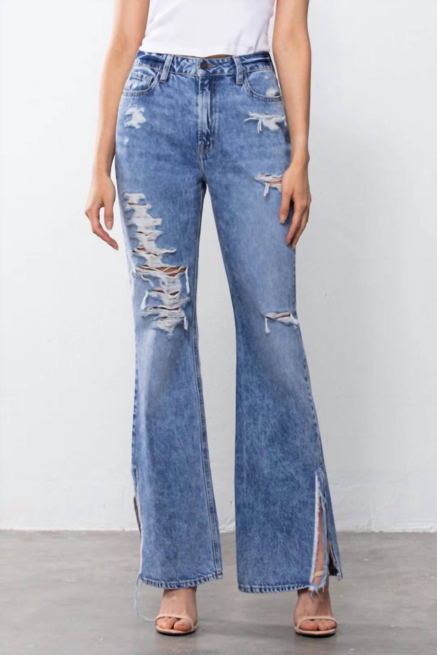 Hidden - Happi Split Flare Jean