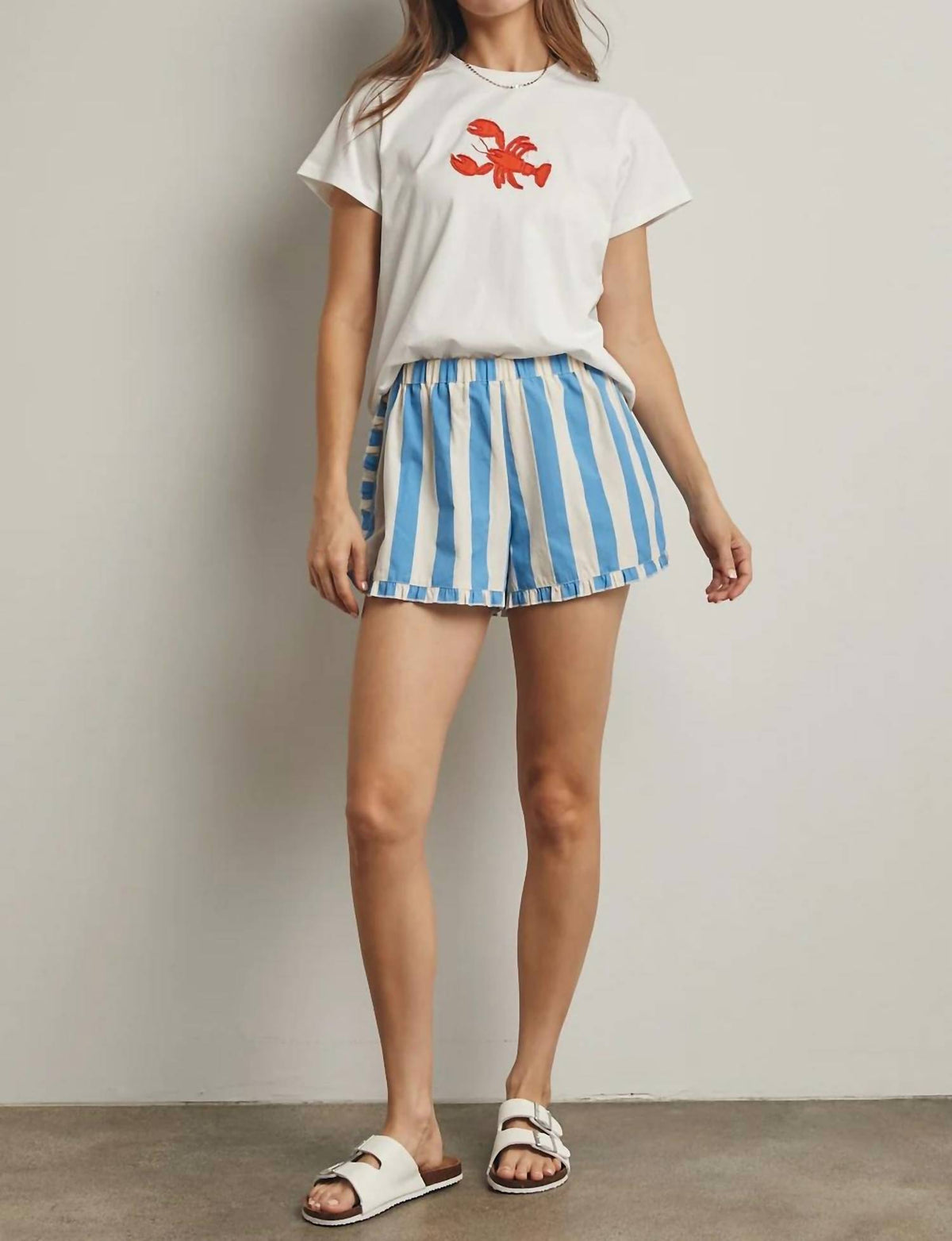 Wishlist - Chunky Stripe Ruffle Shorts