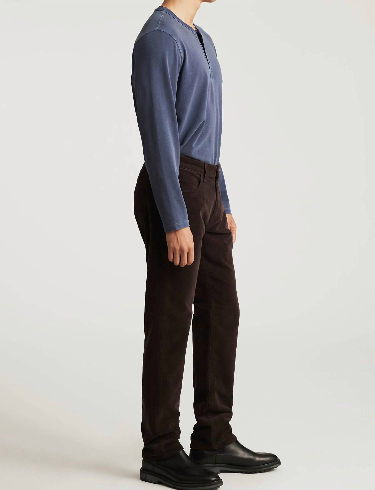mavi Marcus Corduroy Slim Straight Pants in penny - men's pants - alternate view