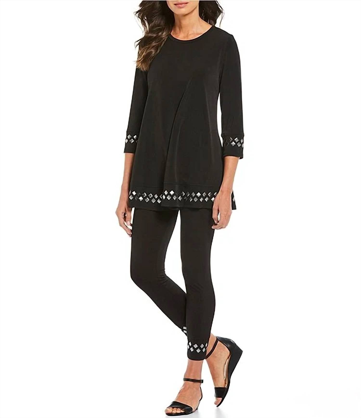 Ic Collection - Crewneck Embellished Blouse
