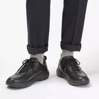 Clarks Men's Lace Sneakers in black leather - men's sneaker - view 4