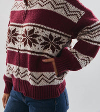 Le Lis - Collared Zip Up Sweater Jacket