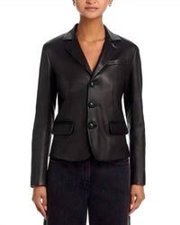 Frame - THE LEATHER SMART BLAZER