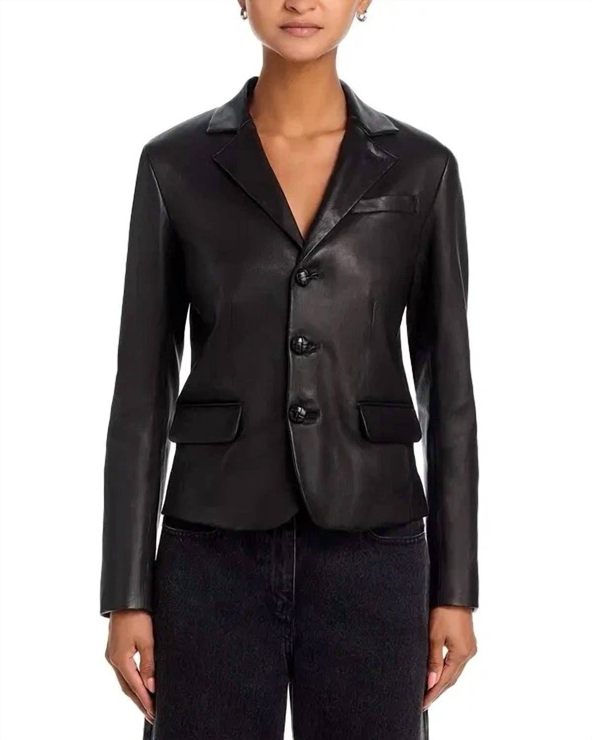 Frame - THE LEATHER SMART BLAZER