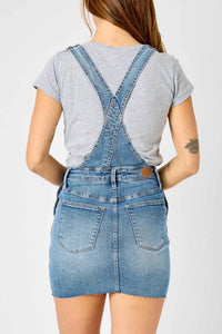 Judy Blue - Women's Dottie Raw Hem Overall Skirt