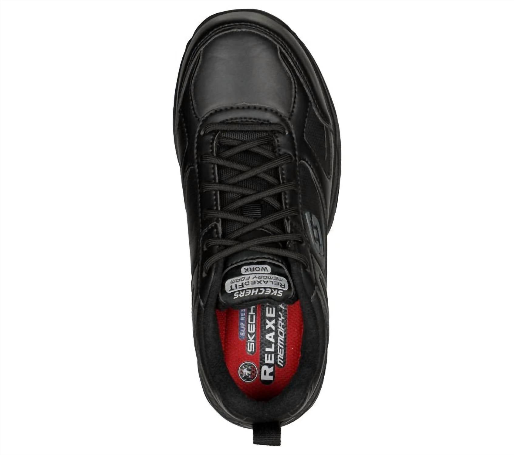 Skechers Women's Sure Track Slip Resistant Shoe in black - women's sneaker - alternate view