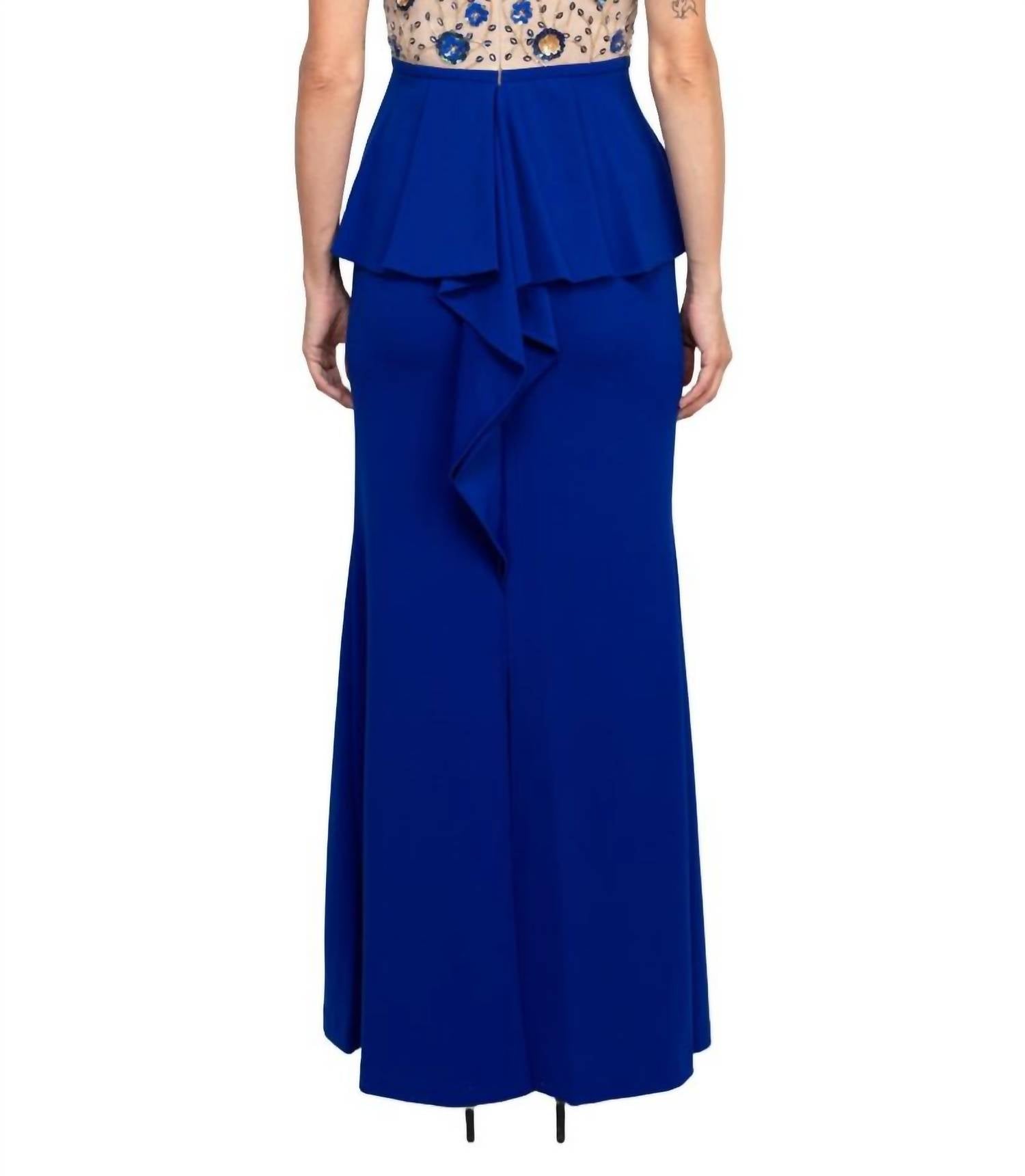 Aidan Mattox - Women's Embroidered Crepe Mesh Dress