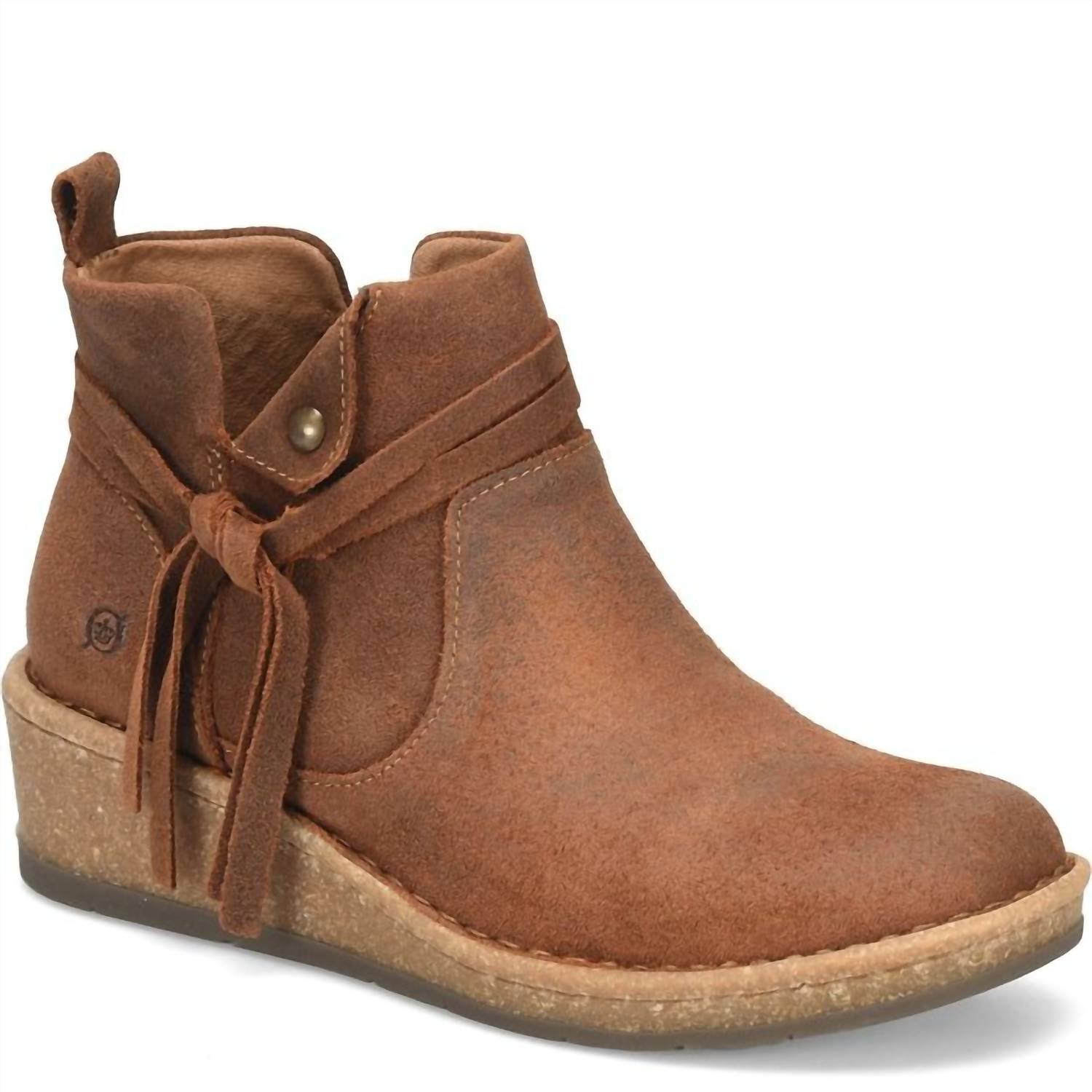 Born Women's Vaughn Boot in glazed ginger - women's shoe - detail view