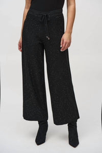 Joseph Ribkoff - Women's Sequined Wide Leg Culotte Pants