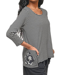 Tulip Clothing - Striped Flowy Top